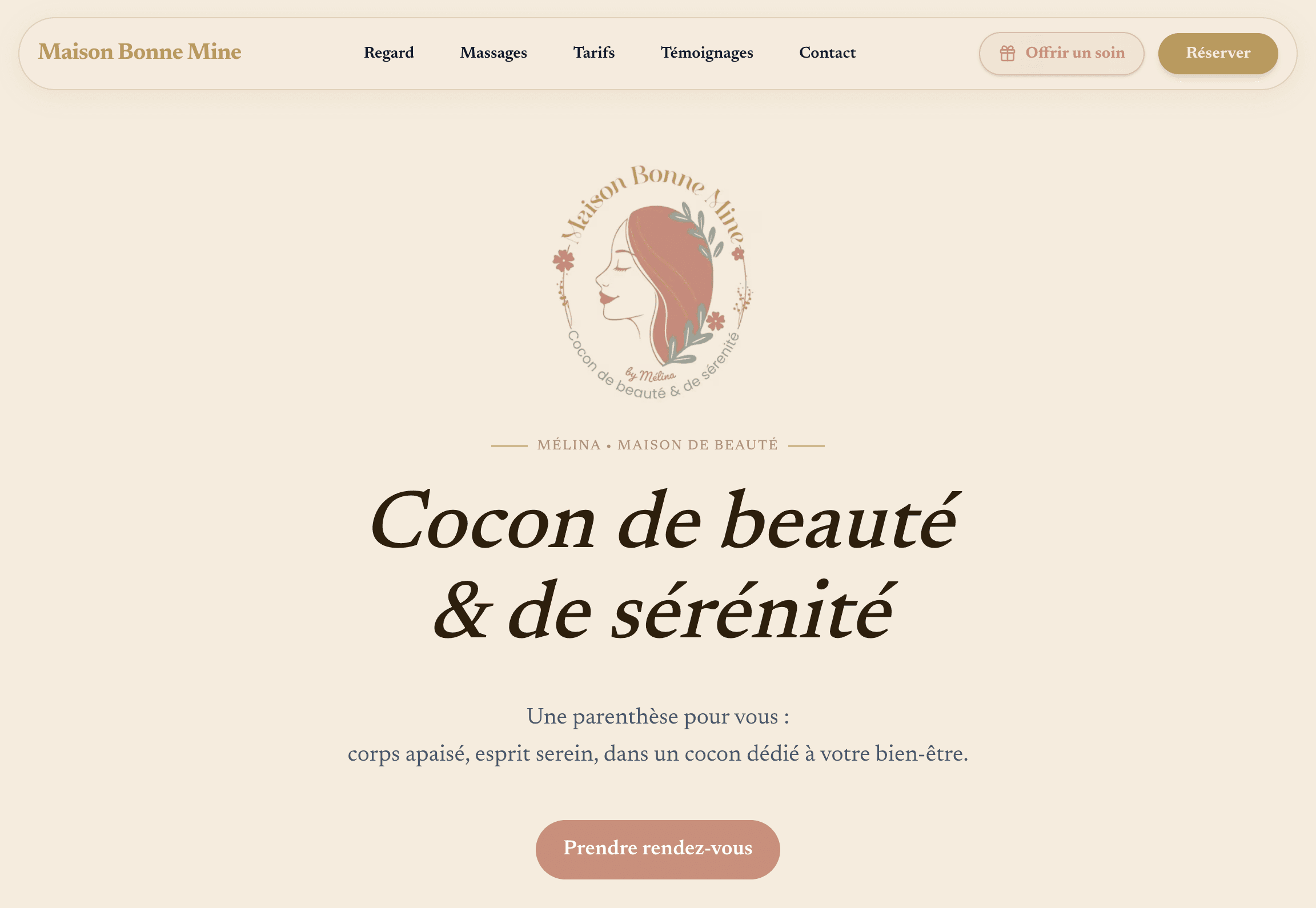 Site vitrine esthéticienne à Clisson – Maison Bonne Mine