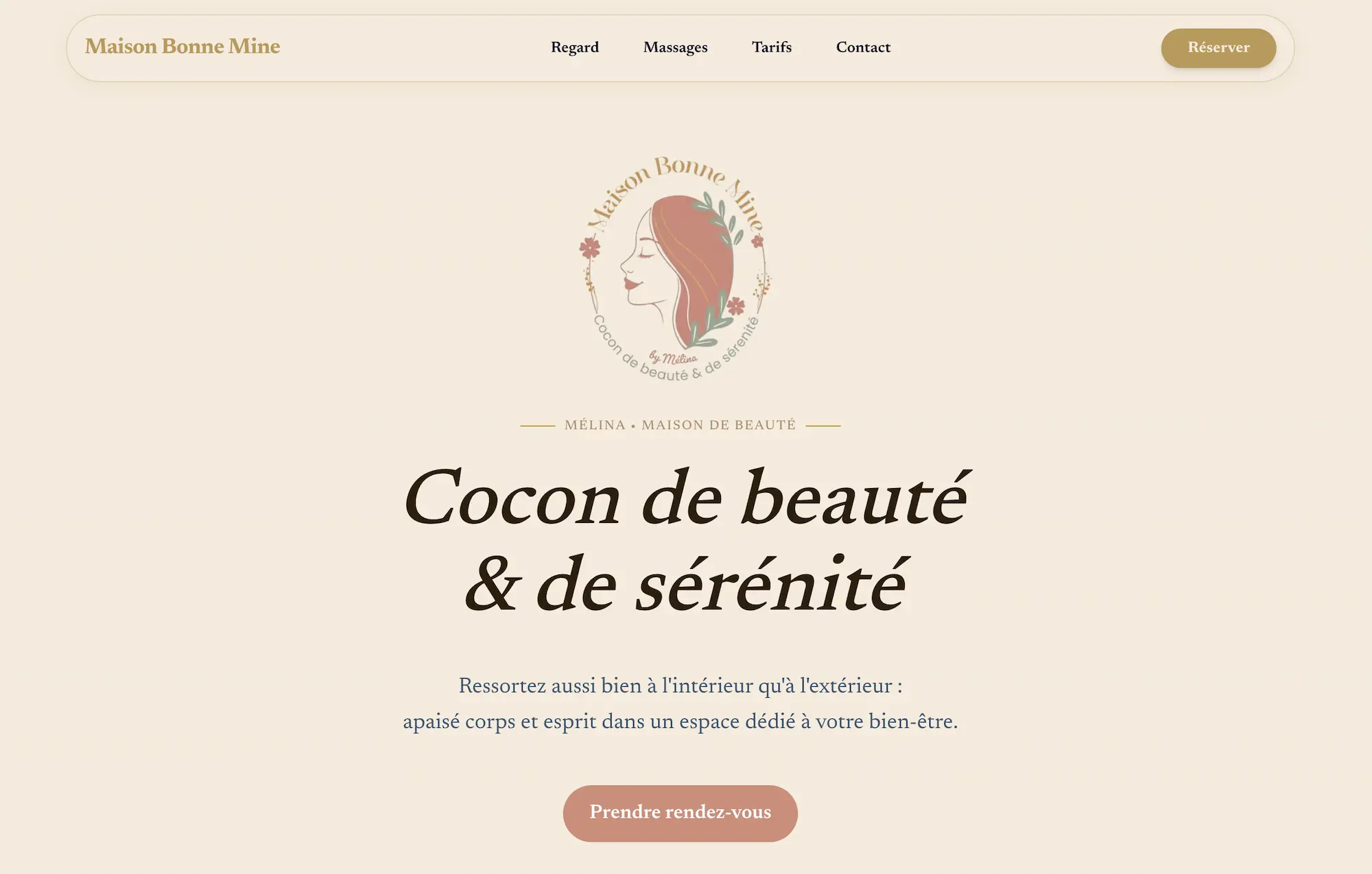 Site vitrine esthéticienne à Clisson – Maison Bonne Mine